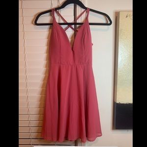 rose-pink dress